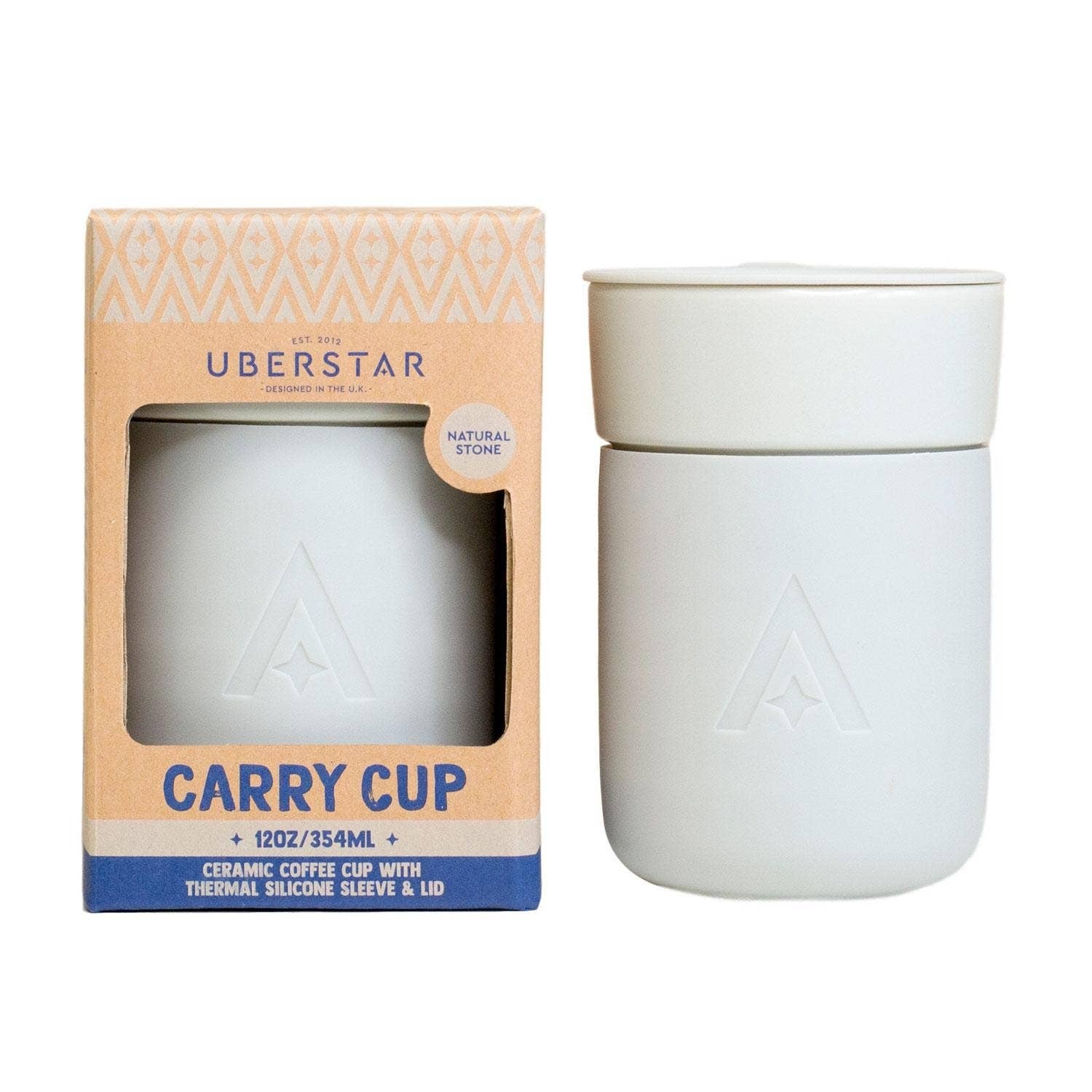 Carry Cup Ceramic Travel Mug with Lid - Sage Green